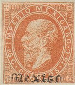 Známka Mexika s portrétom kráľa Maximiliána I.